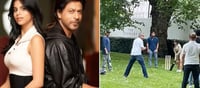 VIRAL VIDEO - SRK plays cricket with family - Suhana Bats